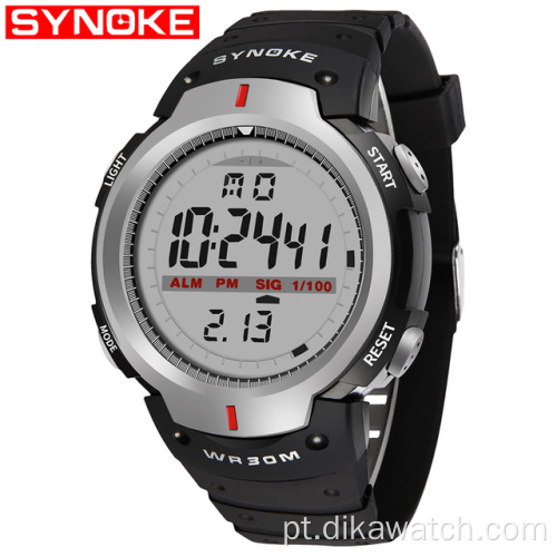 SYNOKE 61516 Relojes Masculino 30M Impermeável Eletrônico LED Digital Outdoor Mens Sports Relojes Hombre